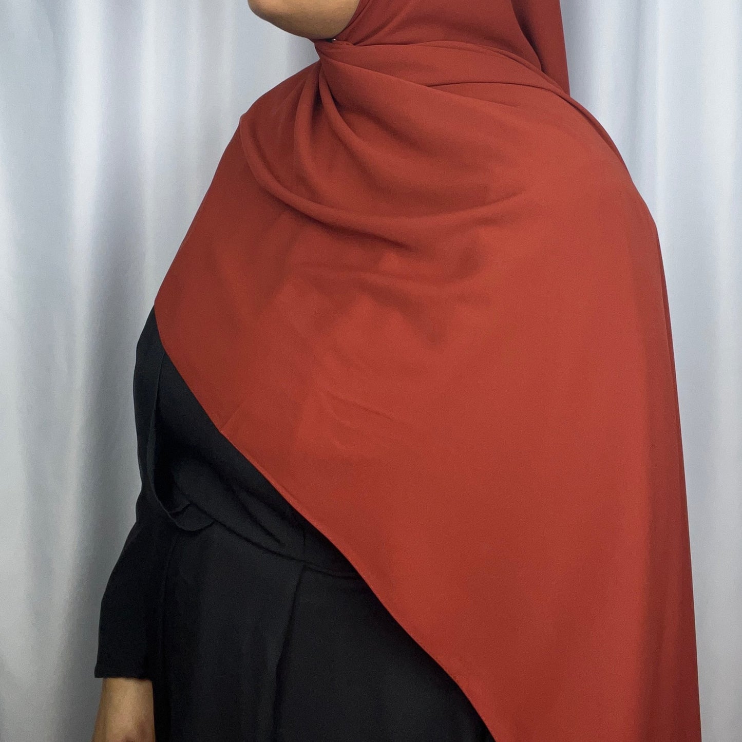 Premium Medina Silk Hijab Brick - An Nisaa