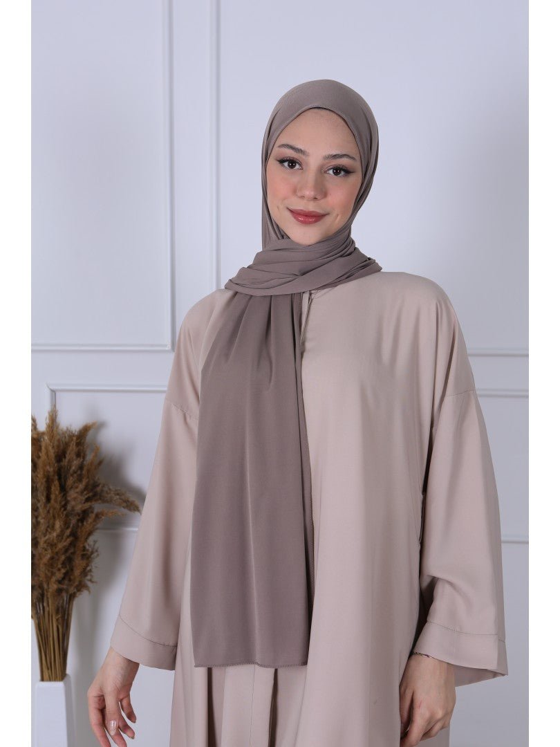 Premium Jersey Luxe Taupe Hijab - An Nisaa