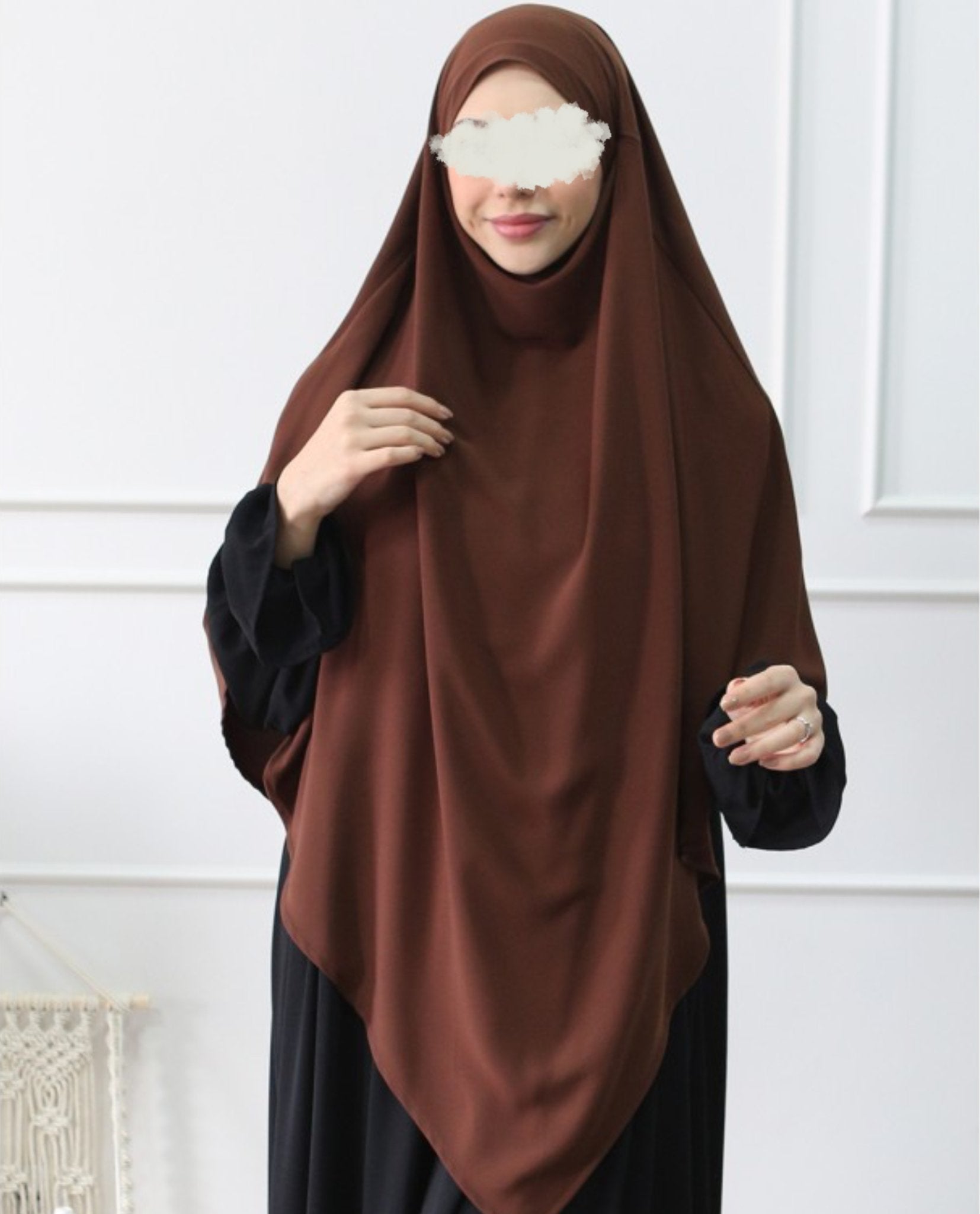 Medina Silk Khimar Chocolate - An Nisaa