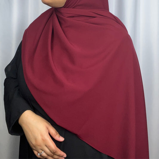 Premium Medina Silk Hijab Carmine - An Nisaa