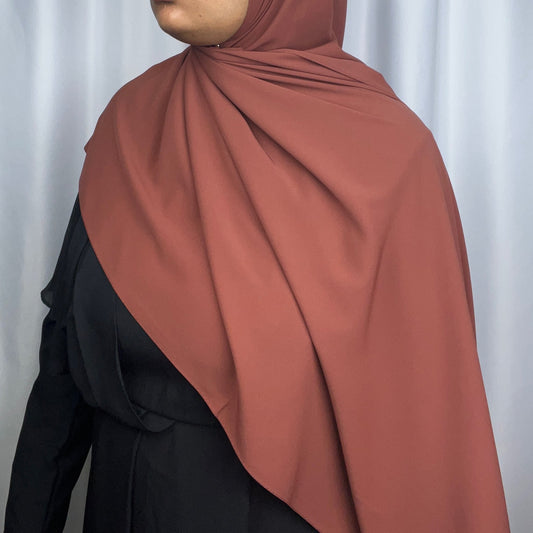 Premium Medina Silk Hijab Cinnamon - An Nisaa