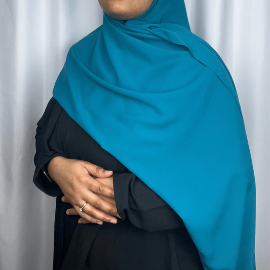 Premium Medina Silk Hijab Dark Turquoise - An Nisaa