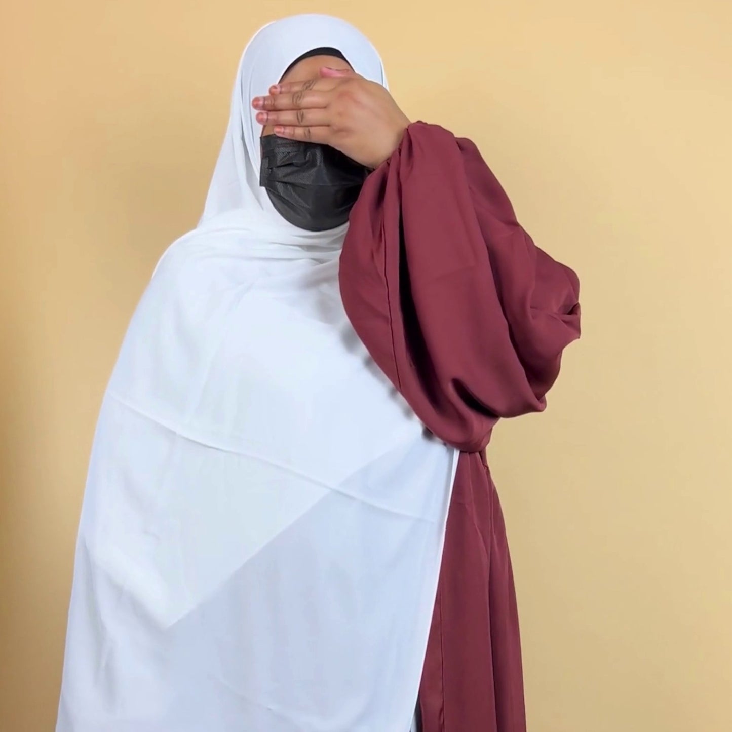 Premium Medina Silk Hijab Pure White - An Nisaa