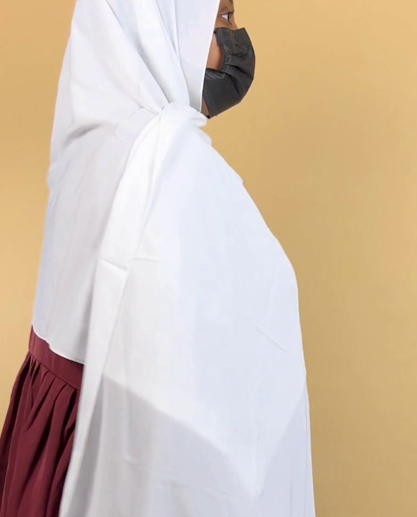 Premium Medina Silk Hijab Pure White - An Nisaa